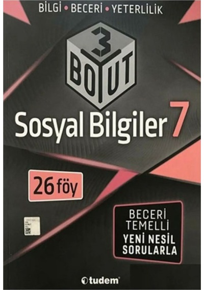 7 Sınıf Sosyal Bilgiler 3 Boyut Soru Bankası Tudem Yayınları