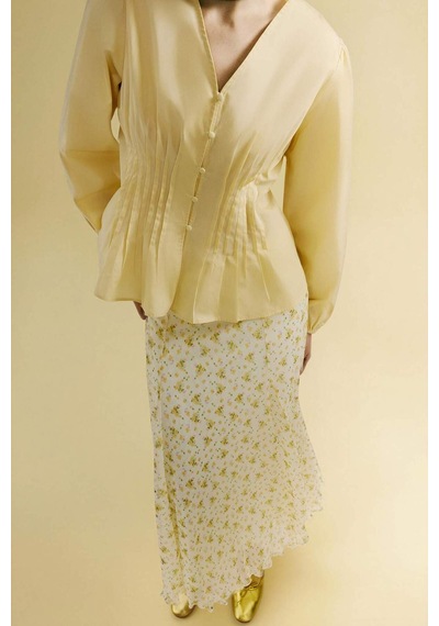 Defacto Regular Fıt Poplin Uzun Kollu Tunik H0280ax26spyl251 Sarı-yl251