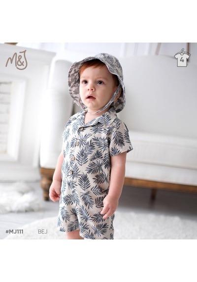 Babydoll 2li Takım Maryjoe Salopet Hawai Mavi