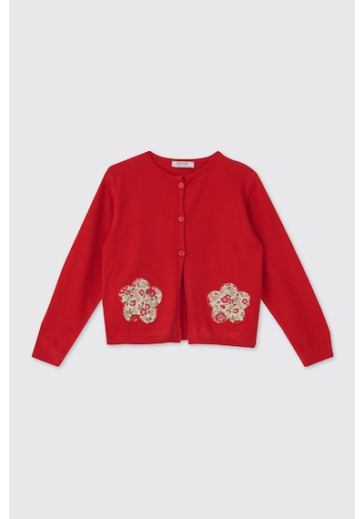 Panço Liberty Kumaş Kız Çocuk Triko Hırka Kırmızı 5621GK82002