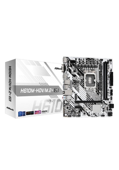 Asrock H610m-hdv/m.2+ Intel H610 Soket 1700 Ddr5 5600mhz Oc M.2 Anakart