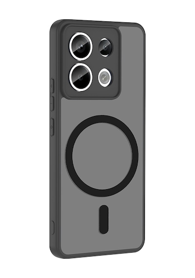 Maks Technology Redmi Note 13 Pro 5g Kılıf M-safe Şarj Özellikli Mkst Babet Kapak - Siyah