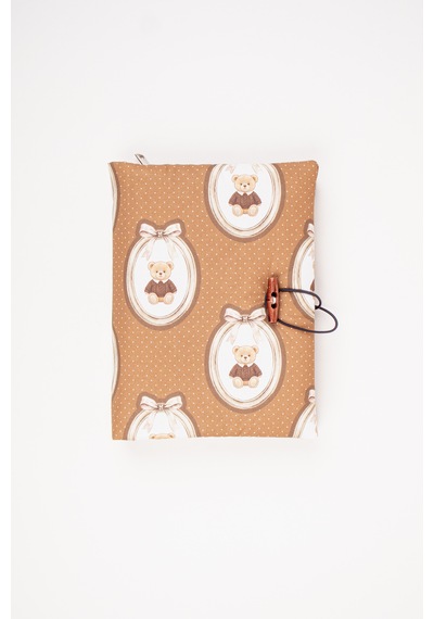 Kitap Kılıfı A5 Uyumlu Fermuarlı Kalem Cepli Kumaş Organizer