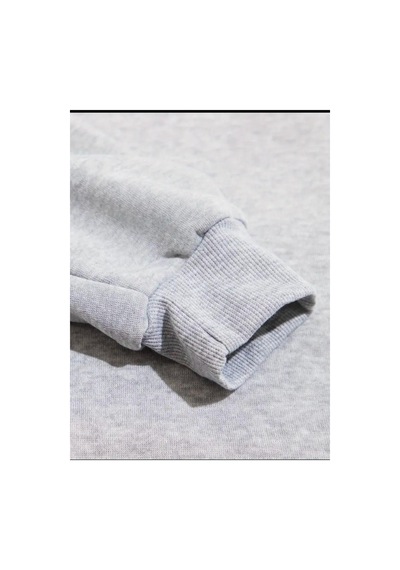 Medinenur Lock Baskılı Kapüşonlu Cepli Sweatshirt Gri