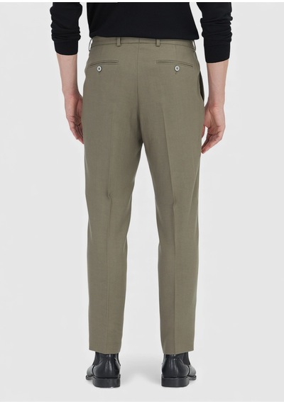 Ramsey Vizon Dokuma Regular Fit Casual Yün Karışımlı Pantolon