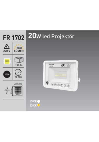 20w Slim Led Projektör
