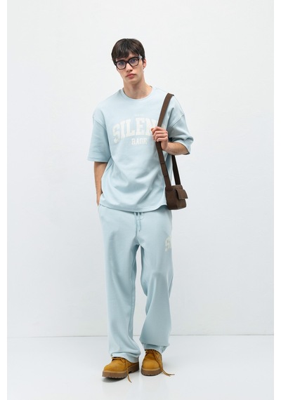 Oversize Baskılı Eşofman Takım V90-27 Bebe Mavi