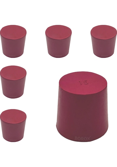 Borox Kauçuk Tıpa No.15 38 x 42 x 40.5 MM NS40/38 5 Adet