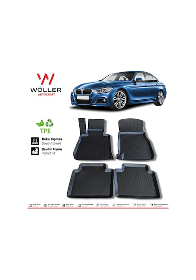 Bmw 3 Serisi F30 Paspas 2013 2019 Arası 3D Havuzlu Wöller Pasp .
