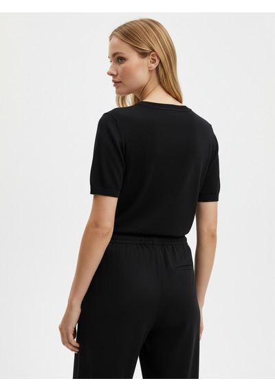 Xint Siyah Pamuk Dokulu Regular Fit Tişört 602557