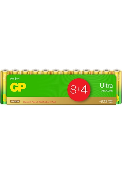 G-tech Ultra Alkalin Kalem Lr6 - Aa Boy 1.5v Pil 12'li Shrink