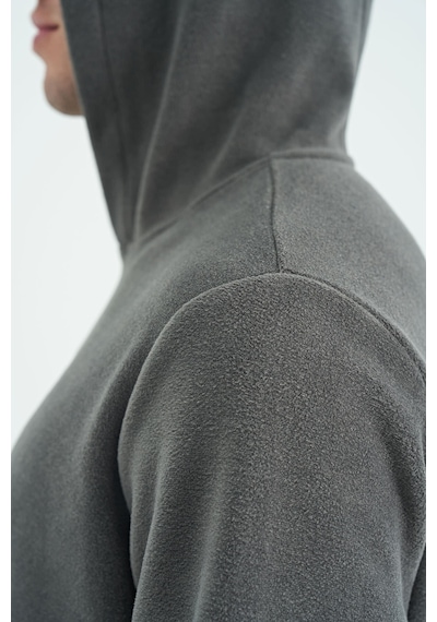 Air Jones Tommy Life Hern Koyu Gri Erkek Polar Sweatshirt - 88301 Koyu Gri