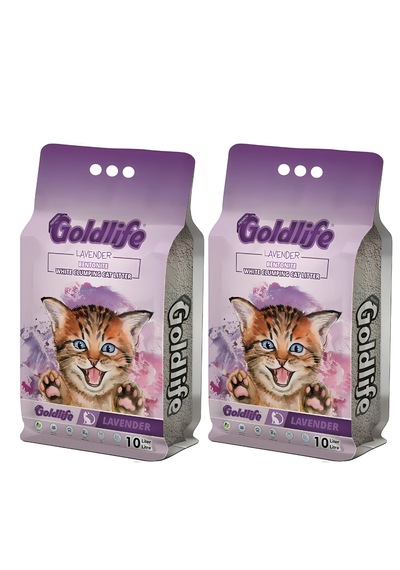 Goldlife Premium Lavender Kedi Kumu 10 Lt 2 Adet Ince Taneli