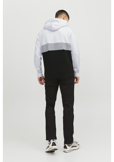 Jack & Jones Erkek Sweat 12233959 Beyaz-siyah Beyaz - Siyah