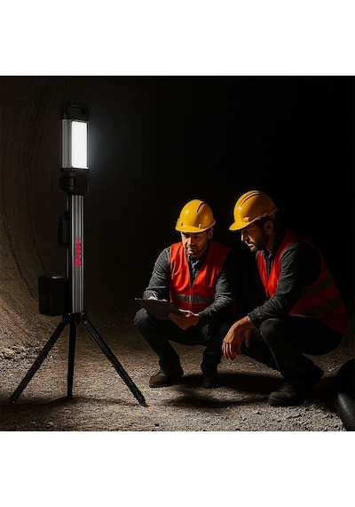 Kress Kuf09.9 20volt 2000/4500 Lümen Profesyonel Kule Tipi Teleskopik Katlanabilir Led Projektör Akü Dahil Değildir