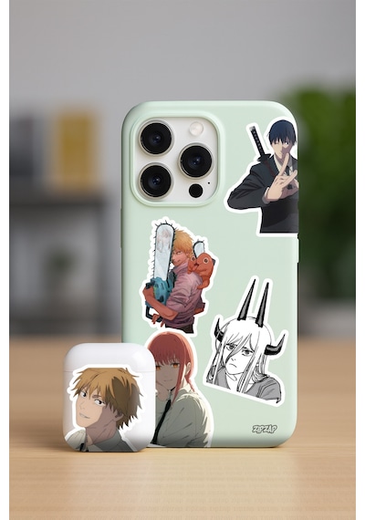 Chainsaw Man Anime Sticker Paketi 25 Adet Çok Renkli