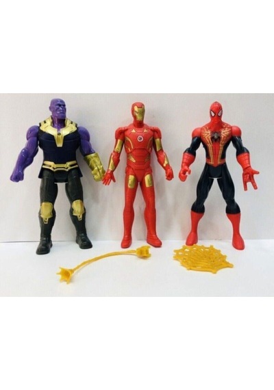 Yenilmezler Thanos - Hulk - Captain America - Örümcek Adam - Iron-man 5'li Süper Kahraman Oyun Seti