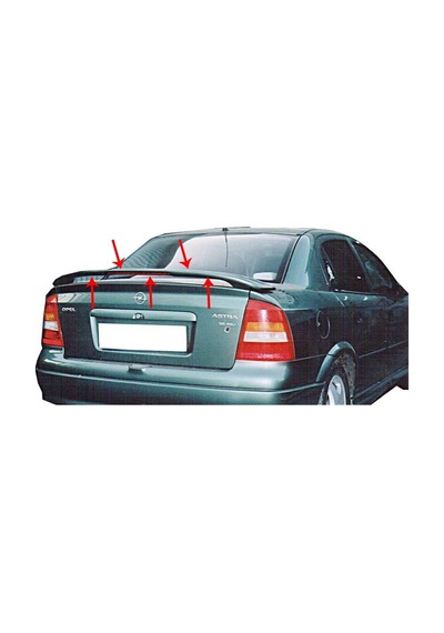 Opel Astra G SD Spoiler Bagaj Yüksek (Işıklı) Fiber 1998-2009
