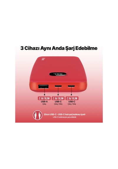 Ttec 2BB205GK Lcd 10.000 mAh Powerbank
