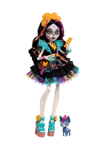 Monster Highana Karakter Bebekler Hpd53 - Siyah Elbiseli Skelita Calaveras Jhk34