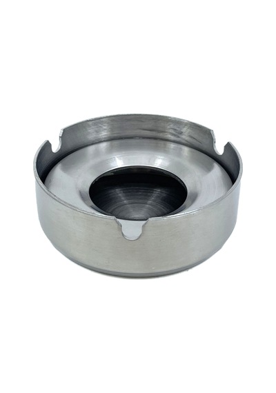 Paslanmaz Çelik Kapaklı Küllük, Ofis Ve Ev Tipi Rüzgara Dayanıklı Metal Kül Tablası, 8 Cm
