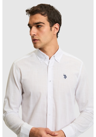U.s. Polo Assn. Erkek Beyaz Gömlek Basic 50324660-vr013