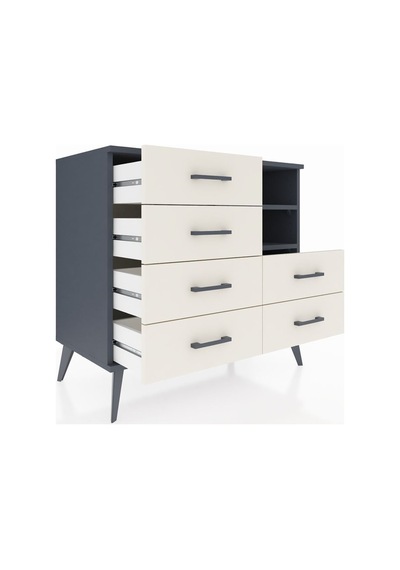 Hyperion Şifonyer 2 Raflı 6 Çekmeceli 88x44x80 Antrasit-antrasit/aytaşı Antrasit/aytaşı Hyperion Şifonyer 2 Raflı 6 Çekmeceli 88x44x80 Antrasit-antrasit/aytaşı Antrasit/aytaşı