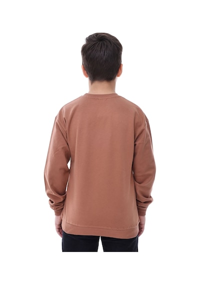 Zuzunga 2'li Basic Şardonlu Çocuk Sweatshirt 3-10 Yaş Hardal-antrasit Haki - Kahverengi