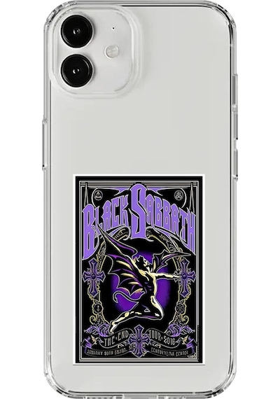 Apple Uyumlu iPhone 12 Şeffaf Kılıf Black Sabbath Tasarımlı
