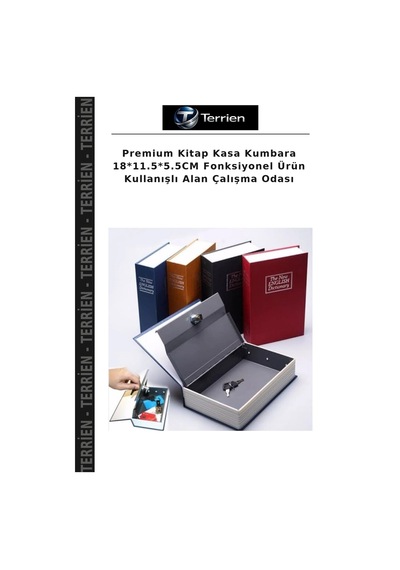 Premium Kitap Kasa Kumbara 18 11.5 5.5cm Fonksiyonel Ürün Kullanışlı Alan Çalışma Odası Çok Renkli