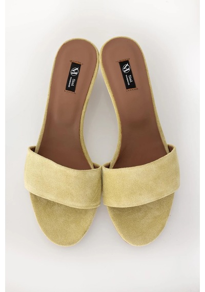 Butter Yellow Mini Topuklu Terlik 24471 Butter Yellow