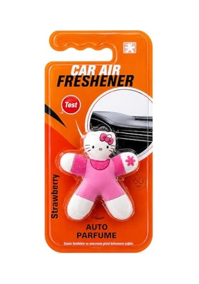 Maskot Şeklinde Araba Kokusu, Oto Parfüm, Green Citrus Ve Strawberry Çeşitleri, 3'lü Set