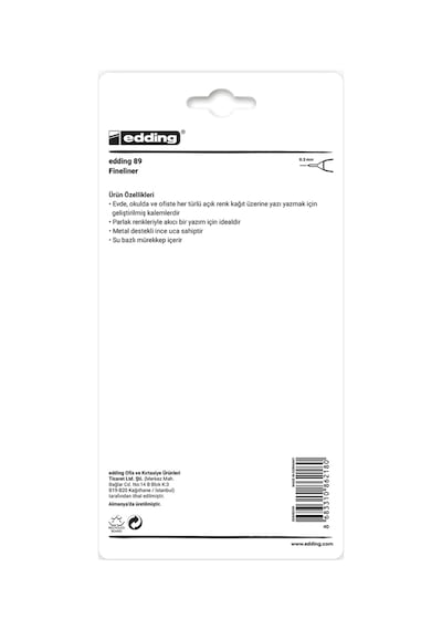 Edding 89 Ofis Kalemi 5'li Blister 12likarışık