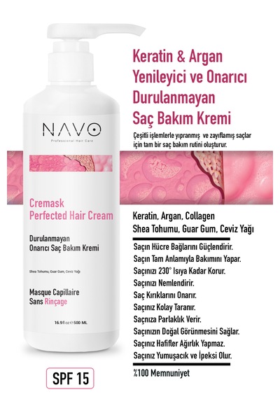 Argan&keratin Bağ Onarıcı Ve Şekillendirici Saç Bakım Kremi Cremask Perfected Haır Cream