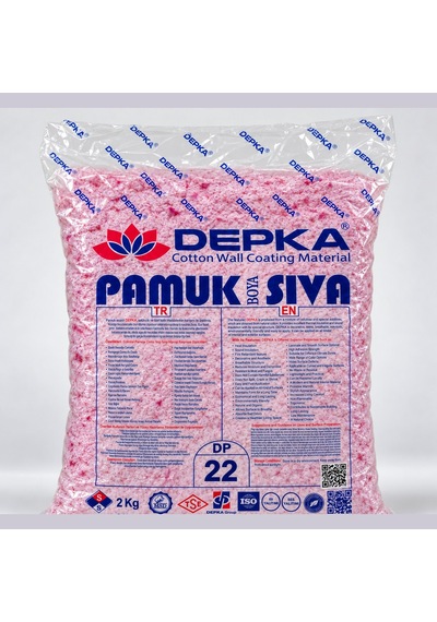 Depka Pamuk Sıva Dp22 2 Kg 7-8 M² İpek Sıva Alternatifi Isı Ve Ses Yalıtımlı Dekoratif Sıva