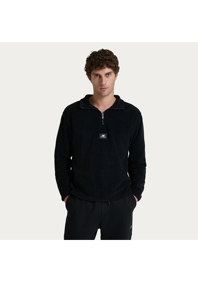 New Balance Lifestyle Men Half Zip Erkek Sweatshirt Mnc3620-bk Siyah
