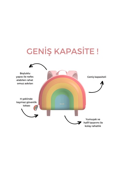 Zoyzoıı Dream Serisi Sırt Çantası / Sugar Heart Rainbow Çok Renkli
