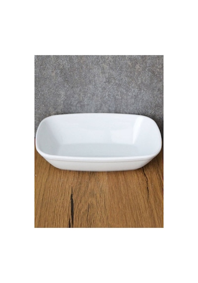6 Adet Sosluk Kahvaltı Tabağı Beyaz Melamin 13x9cm Çerezlik Lokanta Tabldot Serpme Kahvaltılık Beyaz