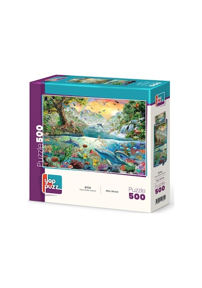 Hayal Bahçesi Ve Hayvanlar Alemi İkili Set - 1000 + 500 Parça İkili Puzzle Seti