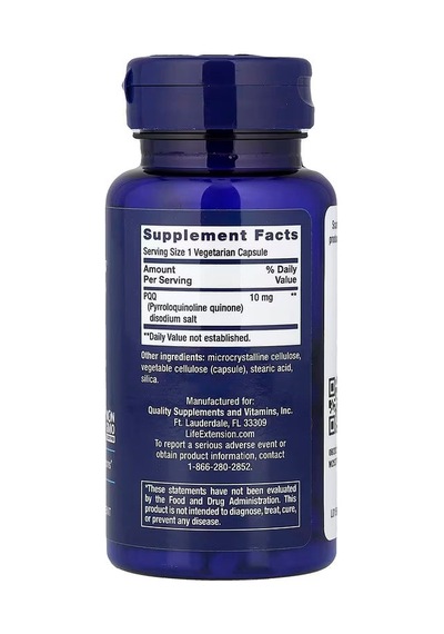 Life Extension Pqq Antioxidants Brain & Cognitive 10 Mg 60 Vegetarian Capsules