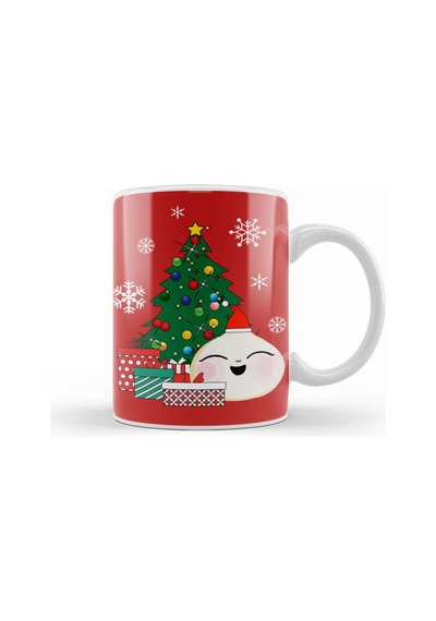 Happy Bao Bun Around The Christmas Tree Kupa Bardak Porselen Karışık