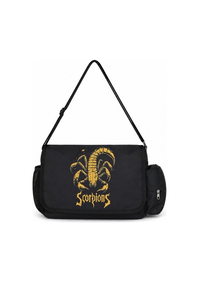 Sevbano Scorpions Rock Metal Müzik Grubu Baskılı Unisex Okul, Spor, Ofis Siyah