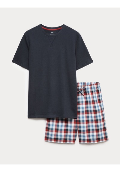 Marks & Spencer Pamuklu Pijama Takımı T07000077 Lacivert