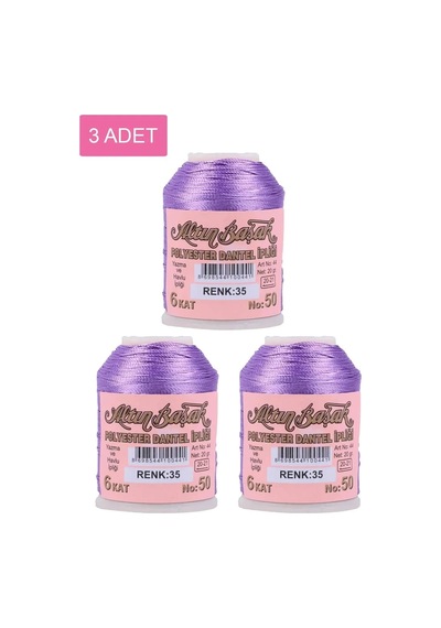 Jenerik 3 Adet Altınbaşak Oya Ve Dantel İpi 20 Gr - Royaleks - No: 035