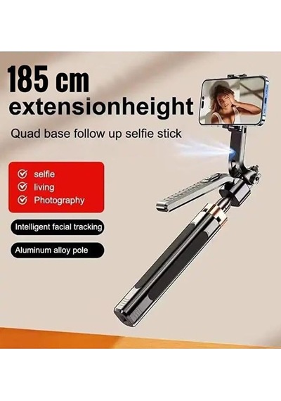 Bluetooth Kumandalı 185cm Tripod Selfie Çubuğu/go Pro Uyumlu / 360 Pan Kolu Özellikli Diğer