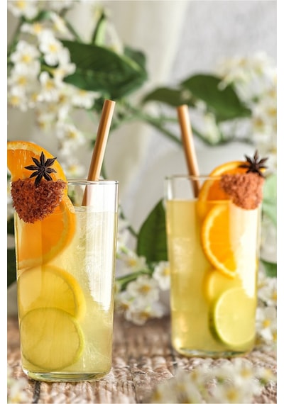 Lav Assos Cam Meşrubat Bardağı 6'lı 490 ml (Su/Kokteyl/Soğuk Kahve/Smoothie /Milkshake Bardağı )