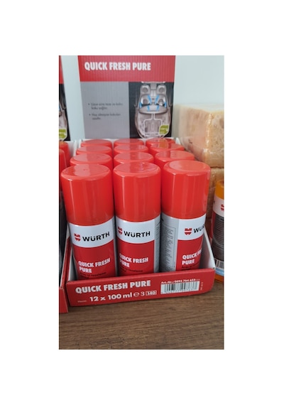 Quick Fresh Pure 100 Ml Klima Koku Bombası Araç Içi Tazeleme Spreyi Kötü Koku Giderici 1 Adet Beyaz