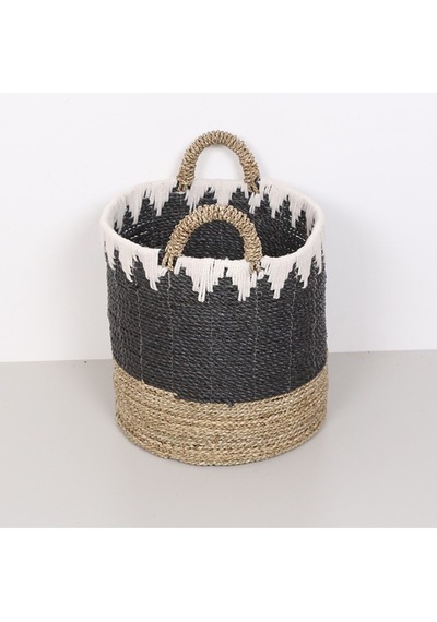 Çeşme 36x35x43 Cm. Muz Lifi El Yapımı Sepet L Mix