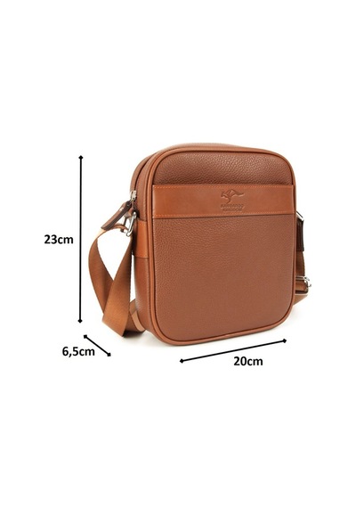 Unisex Çanta Postacı Hakiki Deri Taba Kangaroo Kıngdom 8875-T