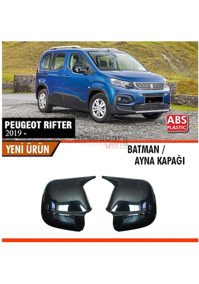 Peugeot Rifter 2019+ Uyumlu Yarasa Batman Ayna Kapağı Piano Black